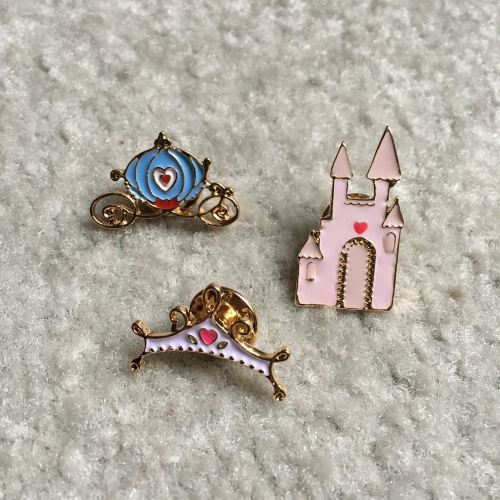 Princess/ fairytale enamel pin set